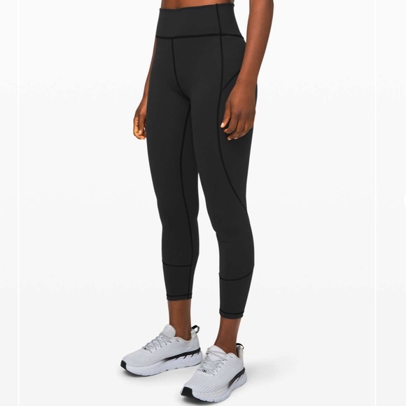 Lululemon In Movement Tights 25” Everlux - Black - Picture 2 of 15
